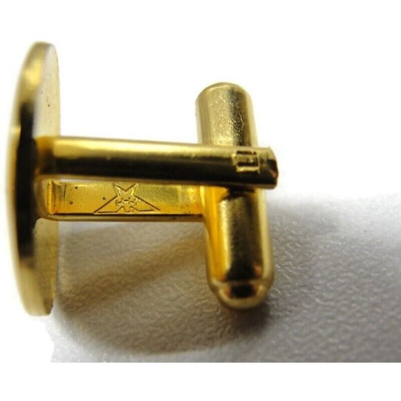 Polished Gold Tone Cufflinks Phoenix Bird Hallmark Wedding Tux Vintage - Picture 12 of 15